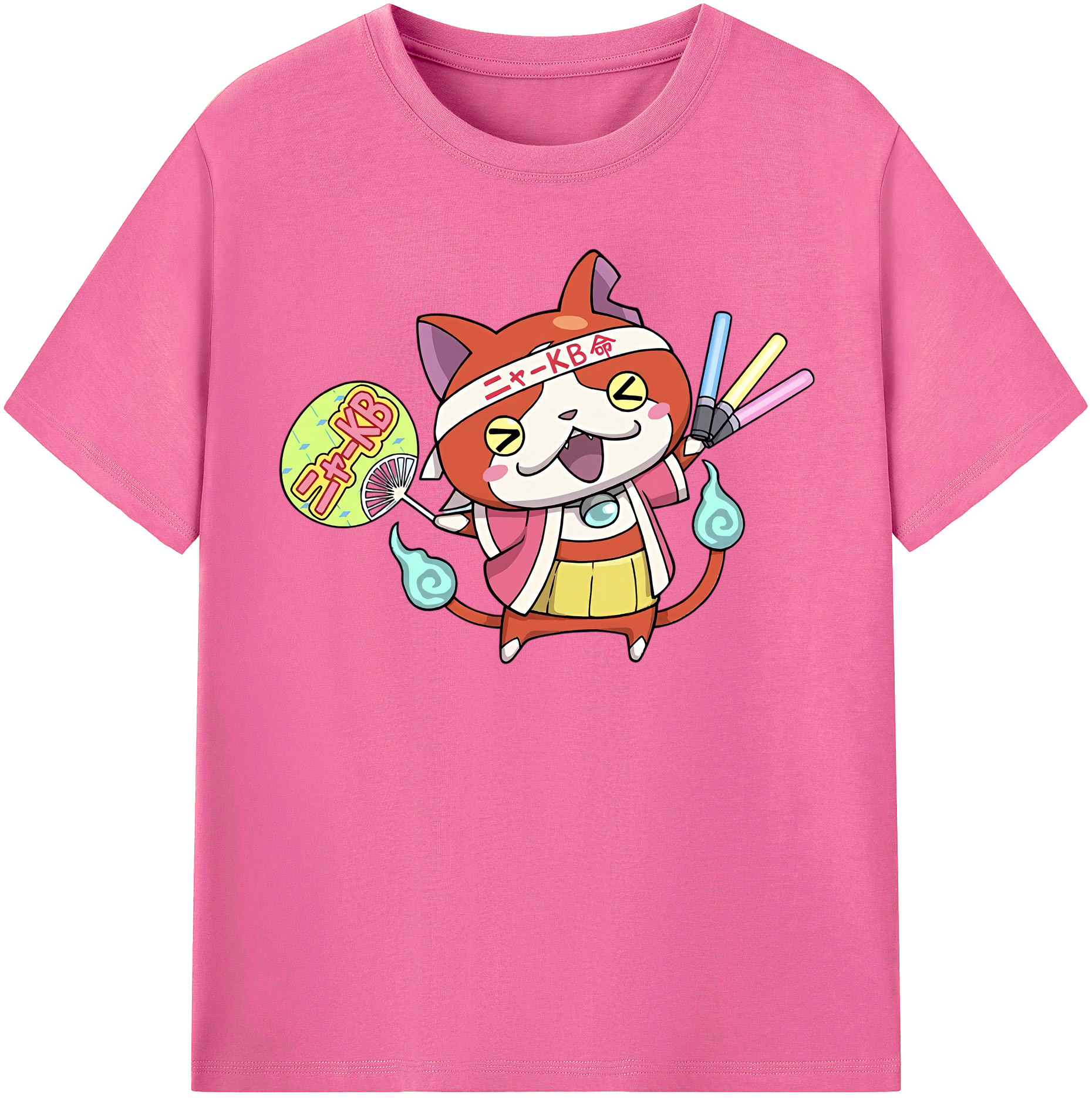 （画像用） 妖怪ウォッチ Yo-kai Watch レディースカジュアルプリントTシャツ（綿100％）